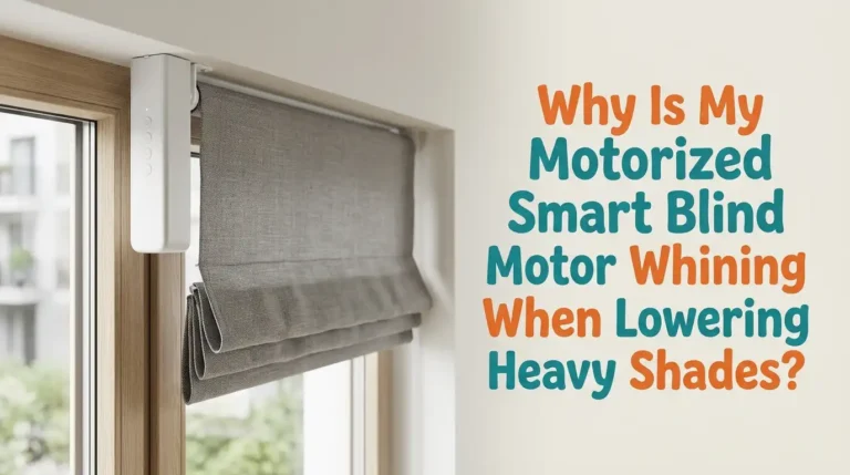 Why Is My Motorized Smart Blind Motor Whining When Lowering Heavy Shades?