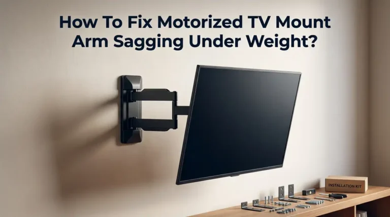 How To Fix Motorized TV Mount Arm Sagging Under Weight?