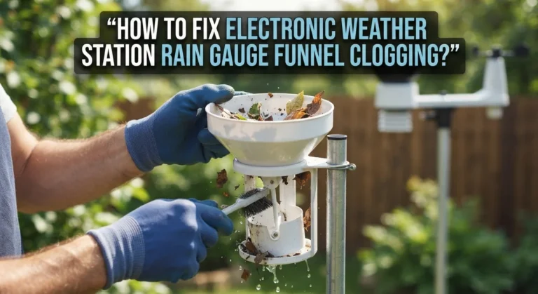 How To Fix Electronic Weather Station Rain Gauge Funnel Clogging?