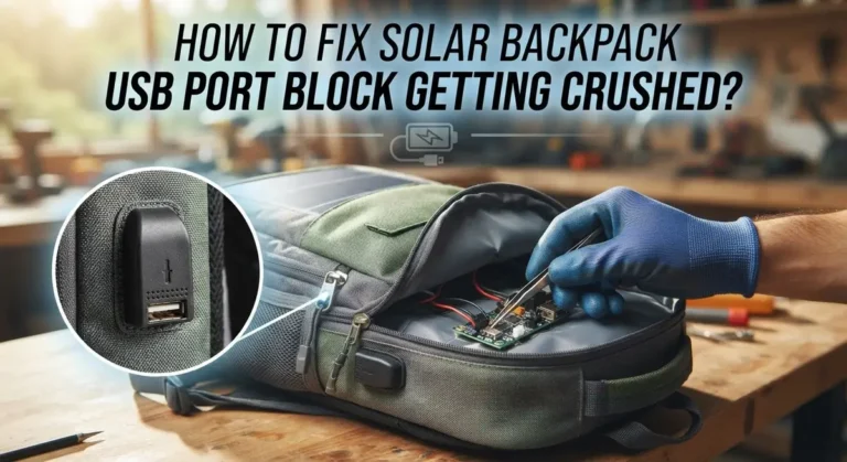 How To Fix Solar Backpack USB Port Block Getting Crushed?